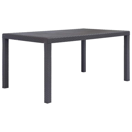 Vidaxl tuintafel 150x90x72 cm rattan-look kunststof bruin