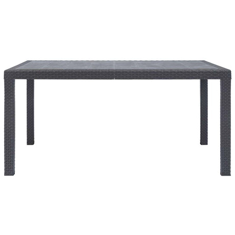 Vidaxl tuintafel 150x90x72 cm rattan-look kunststof bruin