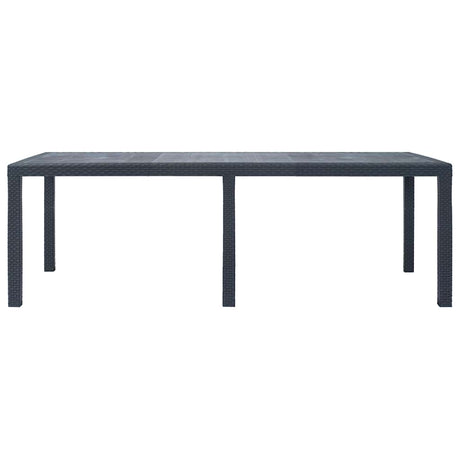Vidaxl tuintafel 220x90x72 cm rattan-look kunststof antraciet