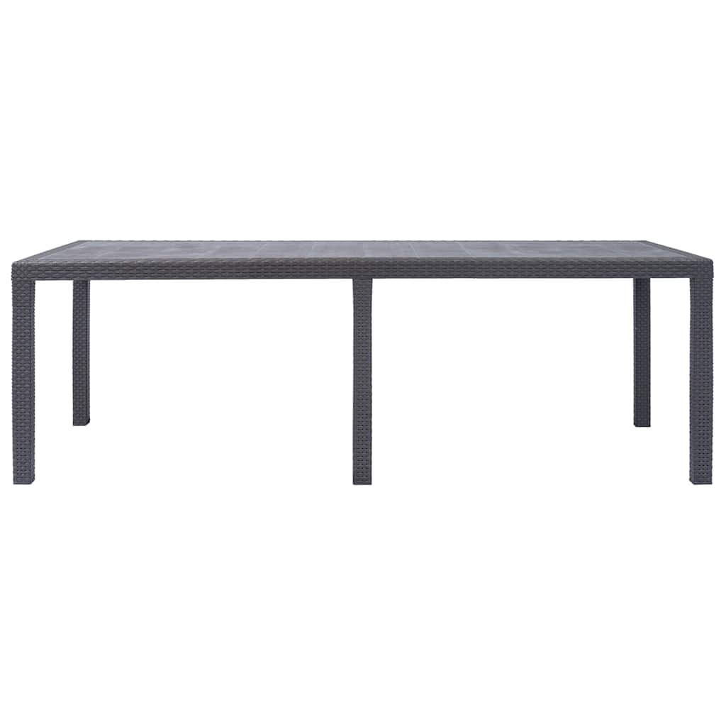 Vidaxl tuintafel 220x90x72 cm rattan-look kunststof bruin