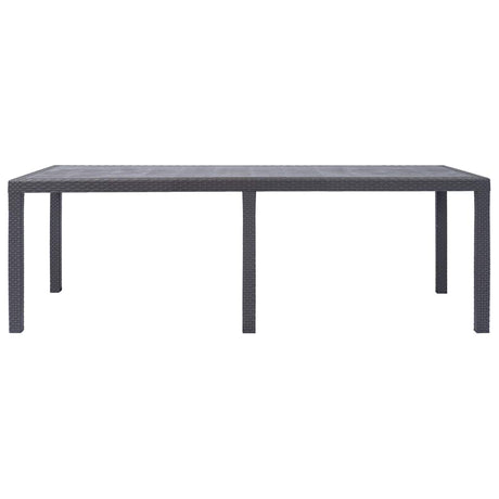 Vidaxl tuintafel 220x90x72 cm rattan-look kunststof bruin