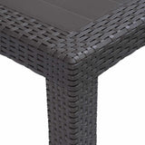 Vidaxl tuintafel 220x90x72 cm rattan-look kunststof bruin