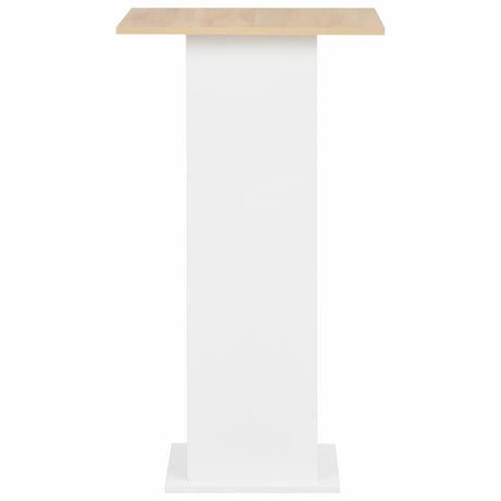 Vidaxl bartafel 60x60x110 cm wit en sonoma eikenkleurig