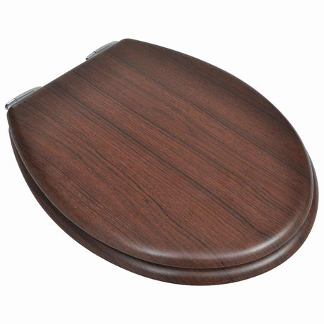Vidaxl Toilettensitz mit weicher Abdeckung 2 ST MDF BROWN