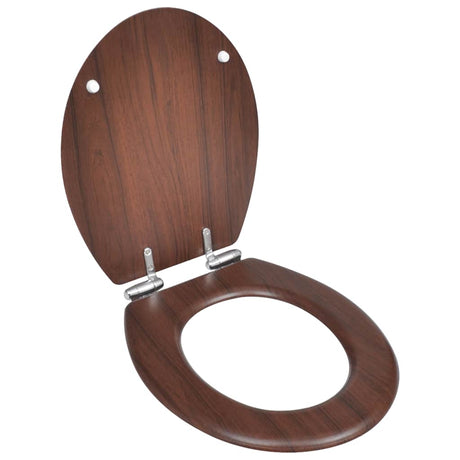 Vidaxl Toilettensitz mit weicher Abdeckung 2 ST MDF BROWN