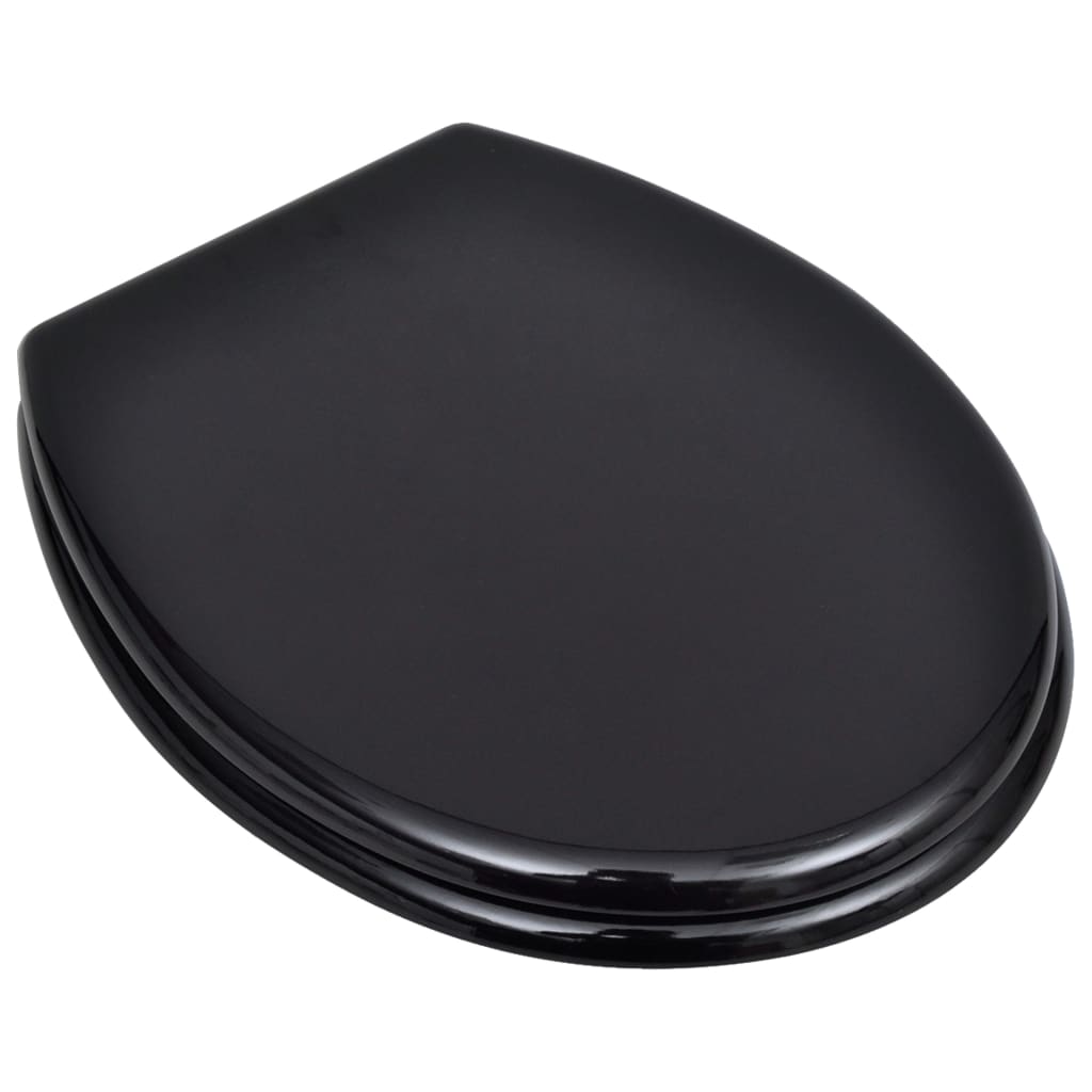 Vidaxl toilet seats with lids 2 st mdf black