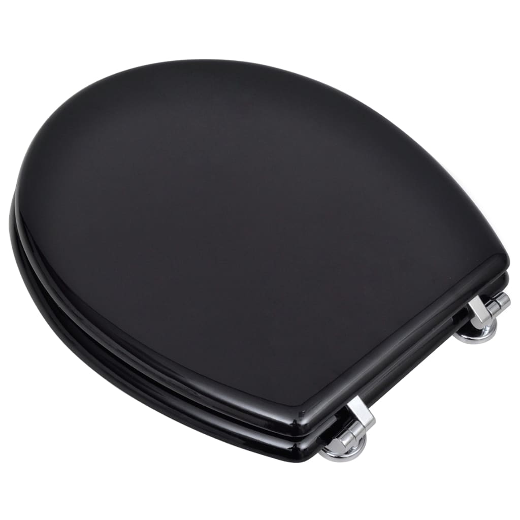 Vidaxl toilet seats with lids 2 st mdf black