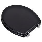 Vidaxl toilet seats with lids 2 st mdf black