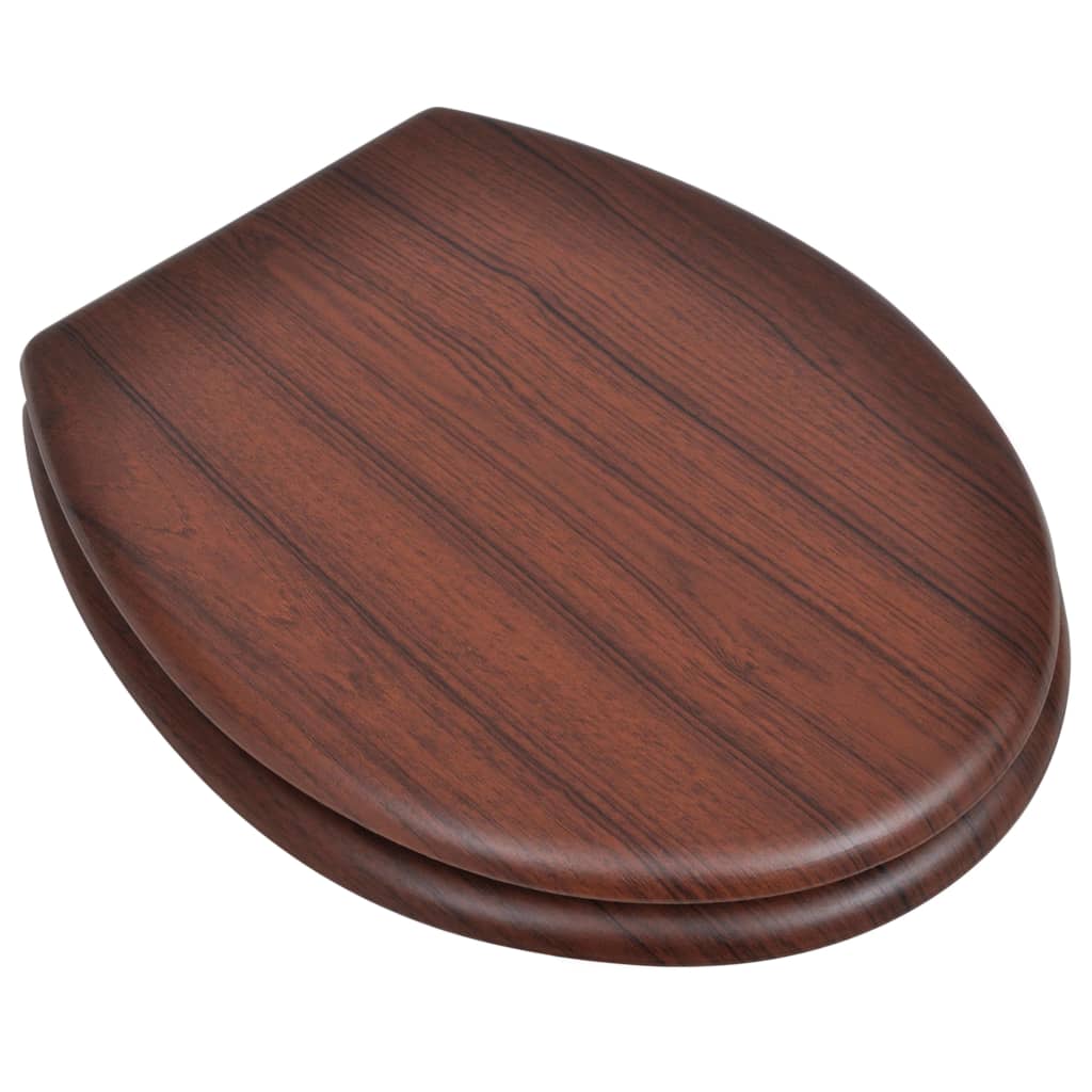 Vidaxl toilet seats with lids 2 st mdf brown