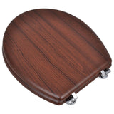 Vidaxl toilet seats with lids 2 st mdf brown