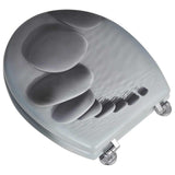 Vidaxl -Toilettensitze mit Deckel 2 Stones MDF