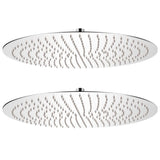 Vidaxl regendouchekop 2 st rond 50 cm roestvrij staal