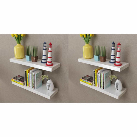 Vidaxl wandplanken 4 st 60 cm wit