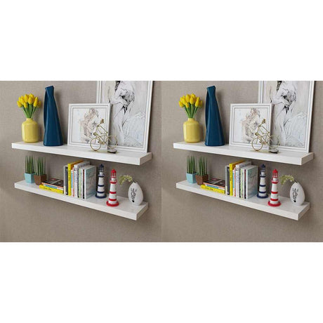 Vidaxl wandplanken 4 st 100 cm wit
