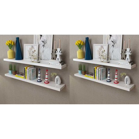 Vidaxl wandplanken 4 st 120 cm wit