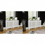 VIDAXL -Radiatorkonstruktion 2 ST 152 cm MDF Weiß