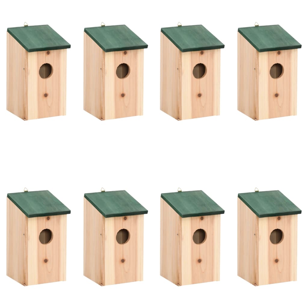 Vidaxl Bird House 8 szt. 12x12x22 cm drewno