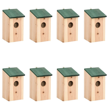 Vidaxl Vogelhäuser 8 Stcs 12x12x22 cm Holz