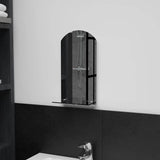 Vidaxl -Wandspiegel mit Regal 20x40 cm gehärtetes Glas