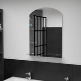 Vidaxl -Wandspiegel mit Regal 50 x 70 cm gehärtetes Glas