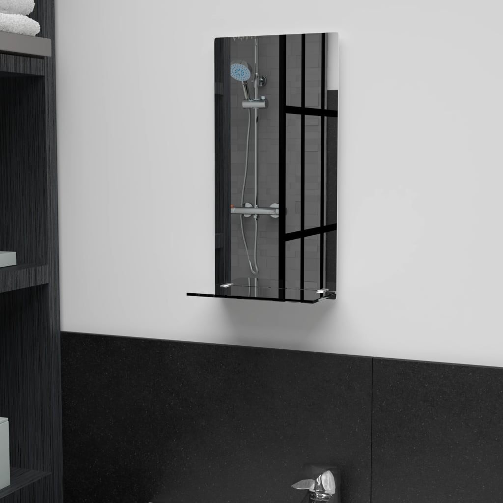 VidaXL wall mirror with shelf 20x40 cm hardened glass