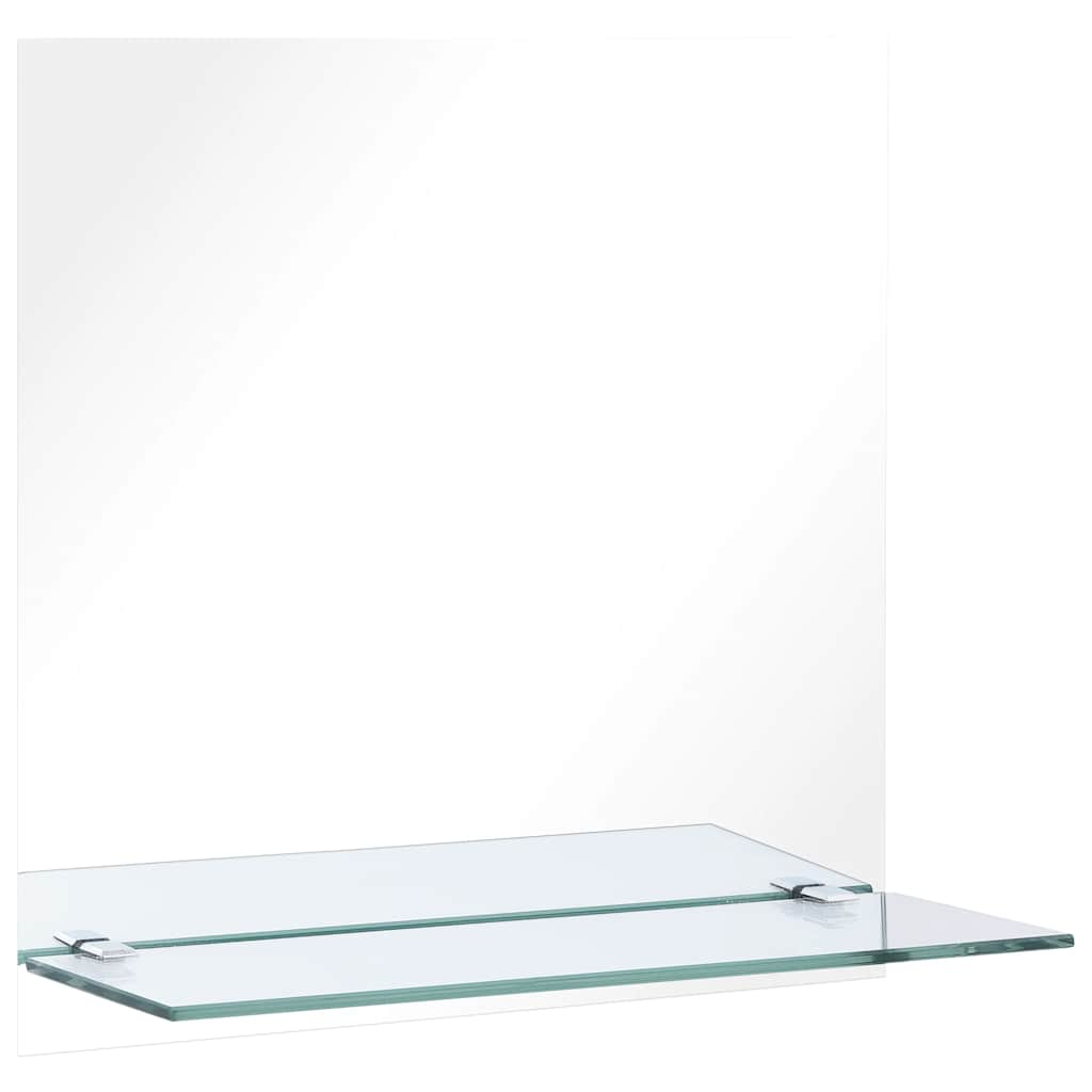 Vidaxl -Wandspiegel mit Regal 40x40 cm gehärtetes Glas