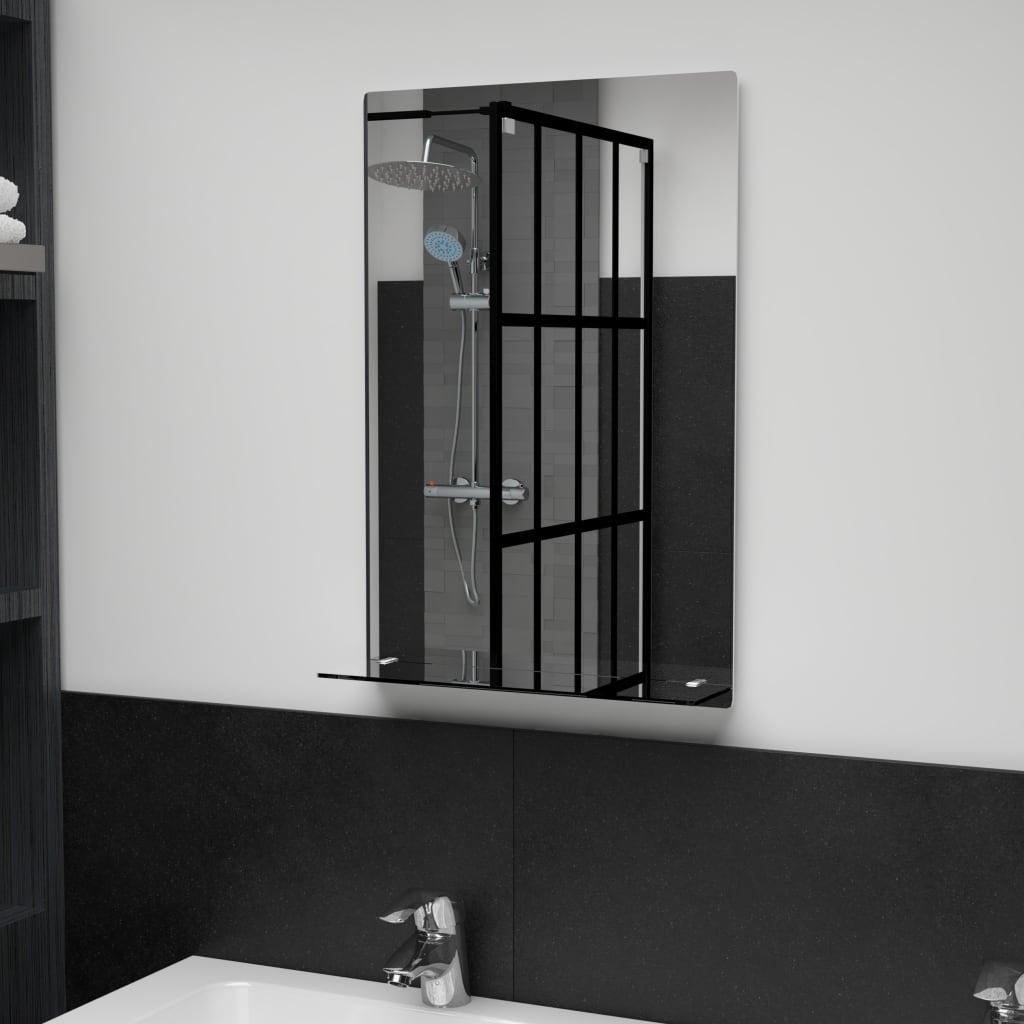 Vidaxl Wall Mirror s policí 40x60 cm ztuhnuté sklo