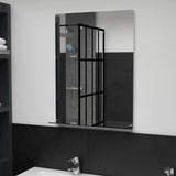 Vidaxl -Wandspiegel mit Regal 50 x 70 cm gehärtetes Glas