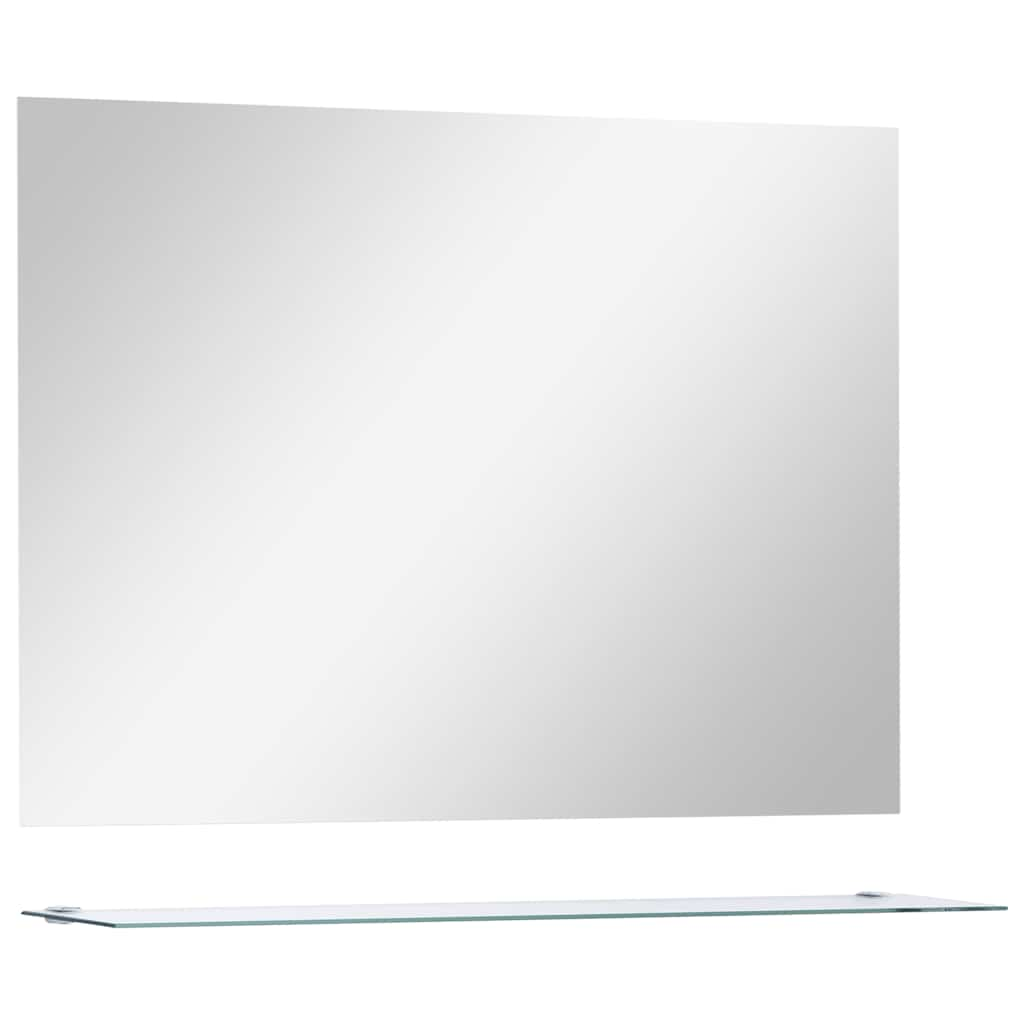 Vidaxl Wall Mirror s policí 80x60 cm ztuhnuté sklo