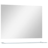 Vidaxl -Wandspiegel mit Regal 80x60 cm gehärtetes Glas