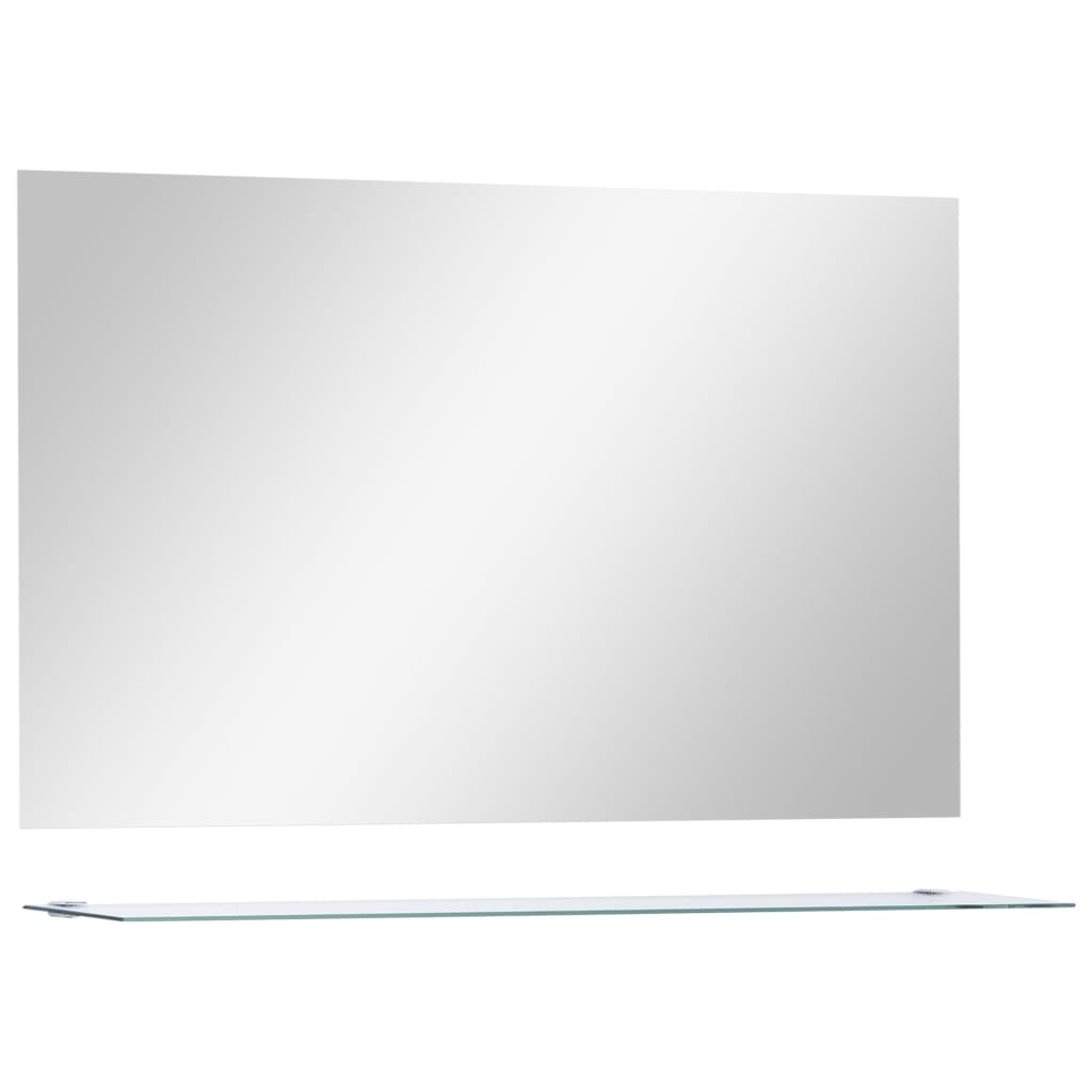 Vidaxl Wall Mirror s policí 100x60 cm ztuhnuté sklo