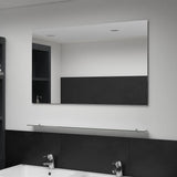 Vidaxl -Wandspiegel mit Regal 100x60 cm gehärtetes Glas