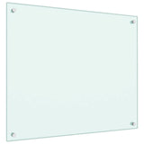 VIDAXL -Scheinsbildschirm Küche 70x60 cm Temperiertes Glas weiß