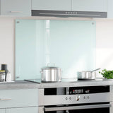 VIDAXL -Scheinsbildschirm Küche 90x60 cm Temperiertes Glas weiß