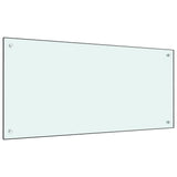 VIDAXL FRAGE SEMBLE KITCHE 100x50 cm gehärtetes Glas weiß