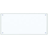 VIDAXL FRAGE SREBEN KITCHE 90x40 cm gehärtetes Glas transparent