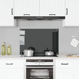VIDAXL FRAGE SREBEN KITCHE 90x60 cm gehärtetes Glas schwarz