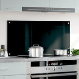 VIDAXL FRAGE SERBORK KITCHE 100x50 cm Temperiertes Glas schwarz