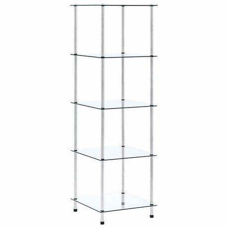 Vidaxl kastje 5-laags 40x40x130 cm gehard glas transparant