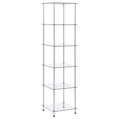 Vidaxl kastje 6-laags 40x40x160 cm gehard glas transparant