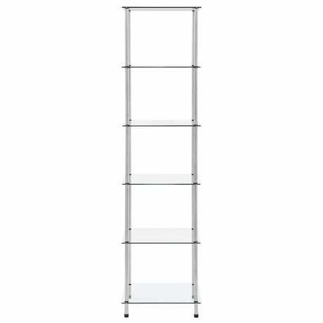 Vidaxl kastje 6-laags 40x40x160 cm gehard glas transparant