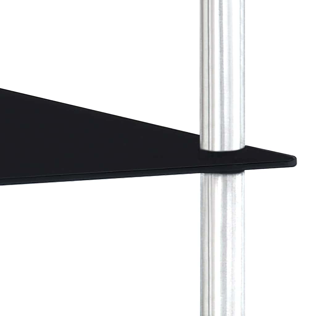 Vidaxl kastje 2-laags 40x40x47 cm gehard glas zwart