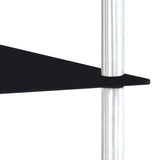 Vidaxl kastje 2-laags 40x40x47 cm gehard glas zwart