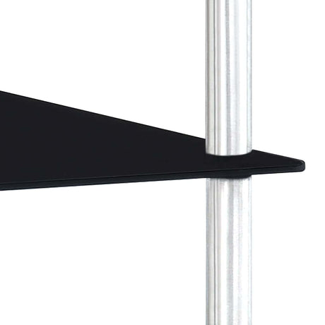 Vidaxl kastje 2-laags 40x40x47 cm gehard glas zwart