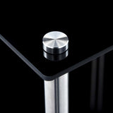 Vidaxl kastje 3-laags 40x40x67 cm gehard glas zwart