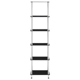 Vidaxl kastje 6-laags 40x40x160 cm gehard glas zwart