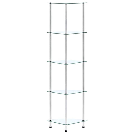 Vidaxl kastje 5-laags 30x30x130 cm gehard glas transparant