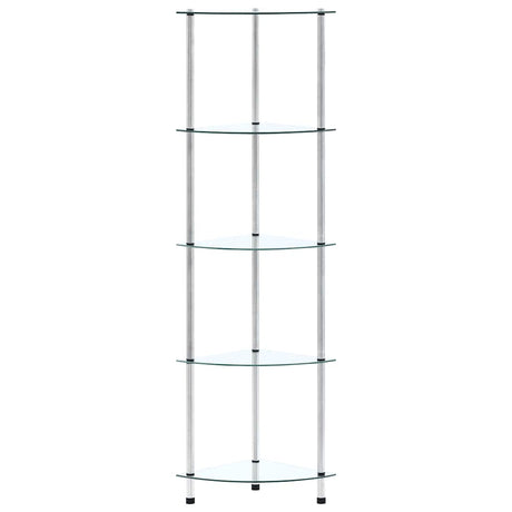 Vidaxl kastje 5-laags 30x30x130 cm gehard glas transparant