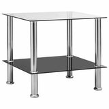 Vidaxl bijzettafel 45x50x45 cm gehard glas transparant