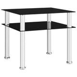 Vidaxl bijzettafel 45x50x45 cm gehard glas zwart
